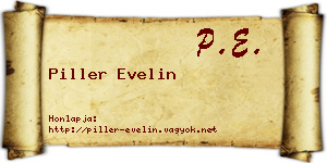 Piller Evelin névjegykártya